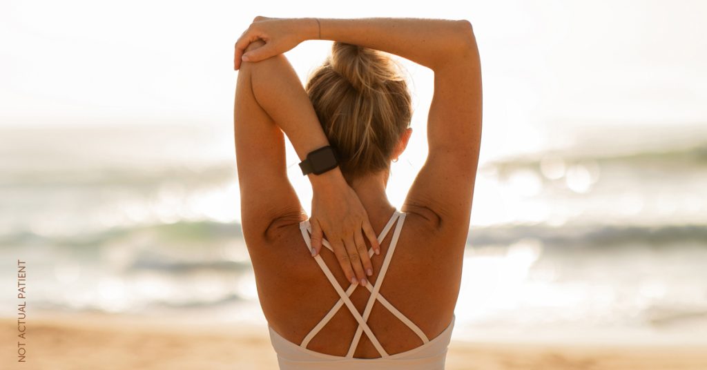 Woman on the beach (model)