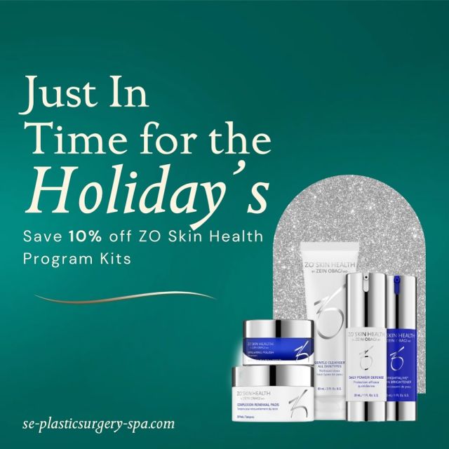 ✨ Just in time for the holidays, refresh your skincare routine with ZO Skin Health Program Kits – now 10% off! ✨

Whether you’re looking to brighten, hydrate, or maintain a youthful glow, the ZO Program Kits offer everything you need to achieve radiant, healthy skin this season. Choose from:

🌟 Anti-Aging Program Kit – Target fine lines, wrinkles, and uneven texture.
🌟 Brightening Program Kit – Improve discoloration for a luminous complexion.
🌟 Skincare Program Kit – Hydrate, maintain, and enhance your complexion.

Not sure which kit is right for your skin? Our expert team is here to help. Call our office at 850.409.6353, and we’ll guide you to your perfect match!

*10% off is valid online and in office. 

#zoskinhealth #zoskincare #zoskin #skincareroutine #skincareproducts #skincareregime #medicalgradeskincare