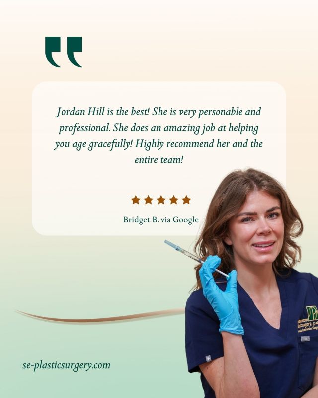 Aging gracefully starts with expert care—and a provider who truly listens. 💉✨

Jordan is known for her thoughtful, personalized approach to injectables—helping patients enhance their natural features and age gracefully, not drastically.

From first-time treatments to long-term care plans, our expert injectors are here to help you feel your best at every age.

Ready to experience it for yourself? Schedule your consultation at se-plasticsurgery.com or call our office at 850.219.2000.

📍2030 Fleischmann Rd, Tallahassee, FL 32308

#medspatallahassee #southeasternplasticsurgery #tallahasseebotox #tallahasseefiller #expertisematters #botoxflorida #injectablesnurse