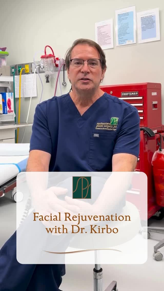 As we age or experience significant weight loss, our face loses volume, leading to sagging skin, hollow areas, and a shift from a heart-shaped face to a more squared appearance.

We sat down with Dr. Kirbo as he explained how volume loss and gravitational changes impact facial structure and how advanced facelift techniques combined with fat transfer can help restore a naturally youthful, heart-shaped look. The result? A refreshed version of you with improved contours, definition, and balance.

Want to learn more about face lifts and whether it might be the right procedure for you? Call our office at 850.219.2000 to schedule your personalized consultation.