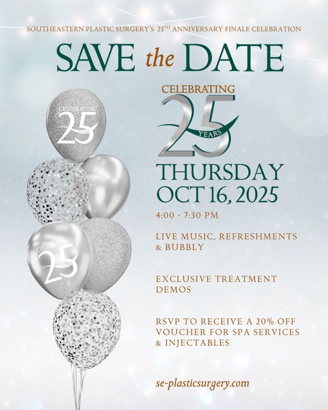 You’re Invited to Our 25th Anniversary Celebration!

Our highly anticipated finale of our 25th Anniversary Celebration is just around the corner, and we don’t want you to miss out on this exclusive event.

Celebrate the finale of our 25th Anniversary Thursday, October 16th from 4:00 to 7:30 pm under the big tent at 2030 Fleischmann Road in Tallahassee.

This year’s event promises to be our most exciting yet, with an incredible lineup of activities and exclusive offers, including:

✨ 20% off vouchers for SPA services and injectables with RSVP
✨ Exclusive Treatment Demos
✨ ��Live Music, Refreshments & Bubbley

Attendance is FREE!

We hope you will join us for an unforgettable celebration of education, innovation and transformation.