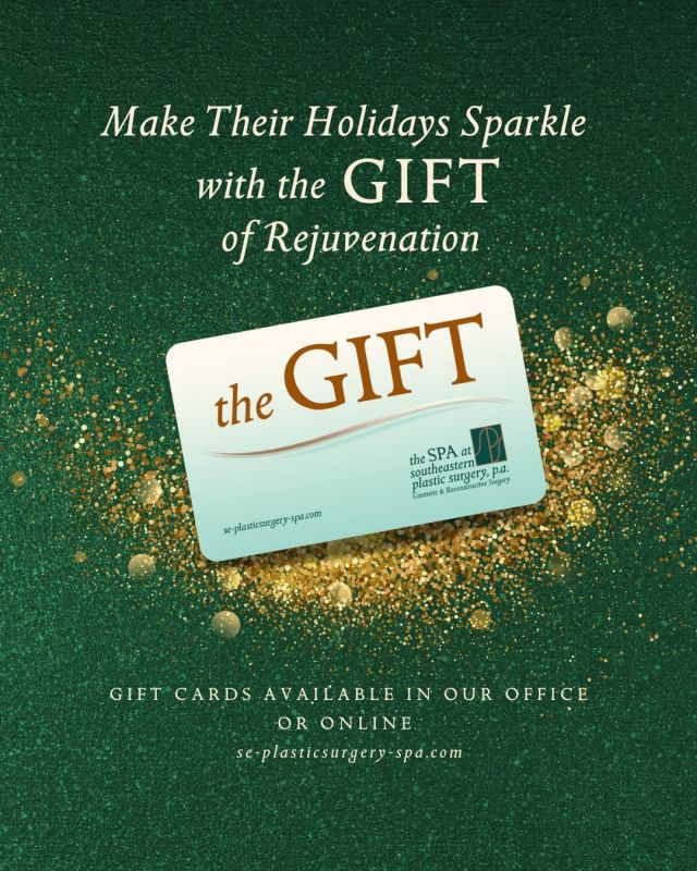 Treat friends, family to luxurious gifts and services with the Southeastern Plastic Surgery SPA Gift Card. 🎁
But today, in office or LINK in BIO or website. 
For that special person on your gift list, the Gift Card gives them the freedom to get what they want, when they want it. ❤
They're the perfect solution to tricky gift buying, wrapping and mailing too. 
Keep a few on hand for the neighbor who surprises you with a plate of goodies, as a special treat for the hairdresser or teacher who gives extra service, and to avoid that last-minute gift-buying rush.