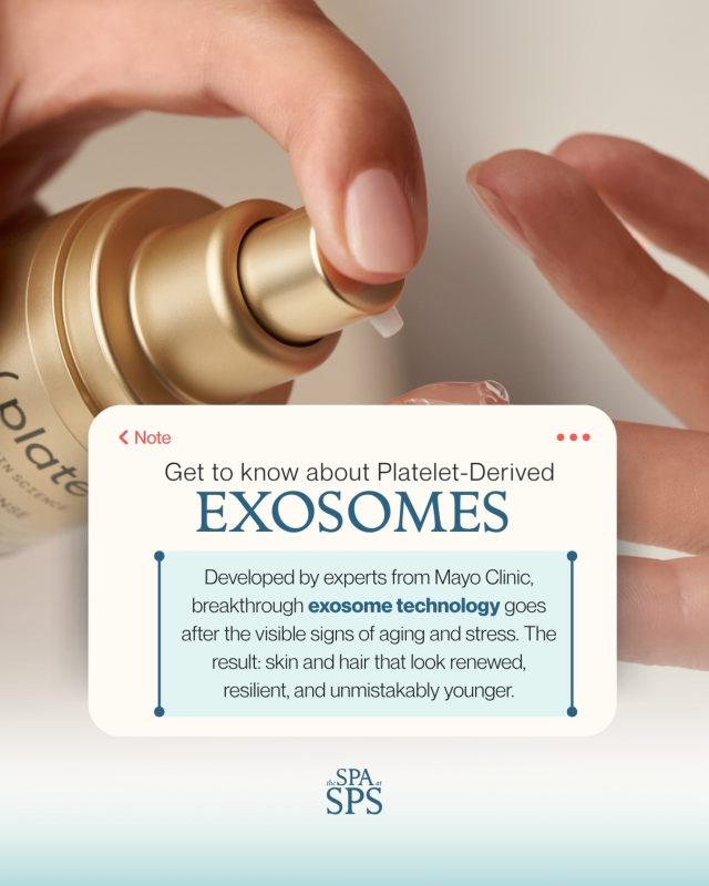 Exosomes may be incorporated into select professional skincare treatments to support the skin’s natural renewal process.

Book a consultation! Let one our spa team members determine whether exosomes may complement your treatment plan.